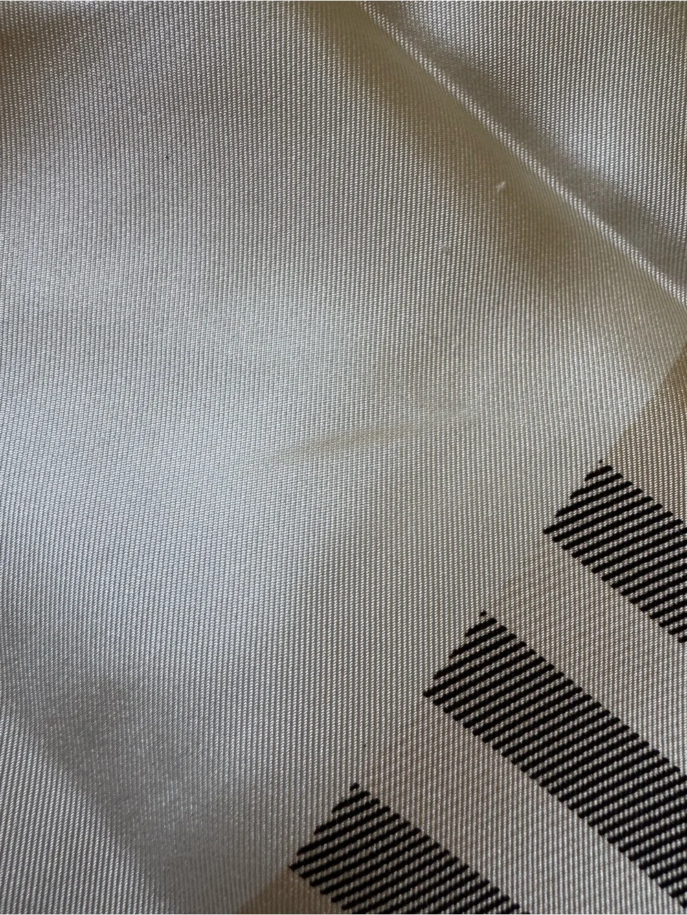Burberry Beige Plaid Silk Square Scarf